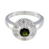 Meera Multicolor Halo Ring with Green Gemstone Accent Tourmaline Multicolor